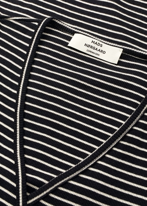 Susi ls stripe bluse Black/Vanilla Ice Mads Nørgaard 